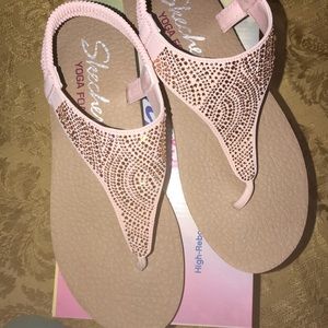 Skechers Yoga Meditation Women’s Sandals, Blush, 8